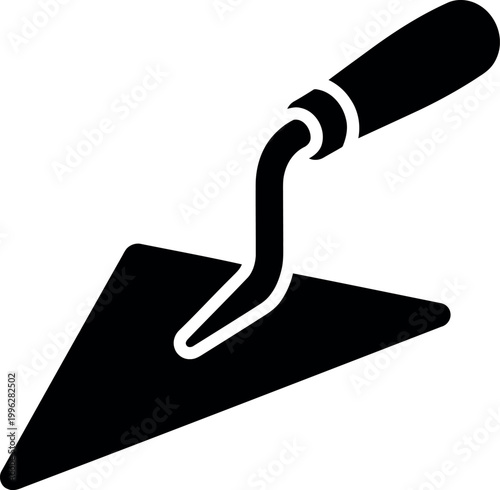 Bricklayer trowel icon for masonry and construction wall plastering
