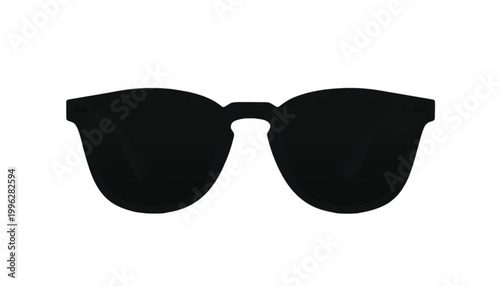Sunglasses with dark lenses rest against a clean white background for a stylish summer fashion statement.
