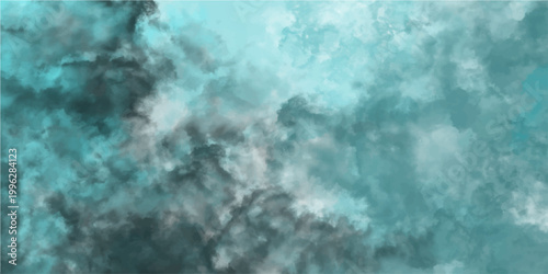 Vector Ethereal atmospheric canvas displays swirling shades cyan and grey create dreamy abstract background evoking feelings serenity. 