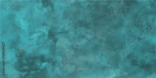 Vector Vivid, dreamlike teal cloudscape painting evocative atmospheric serenity and natural abstraction.