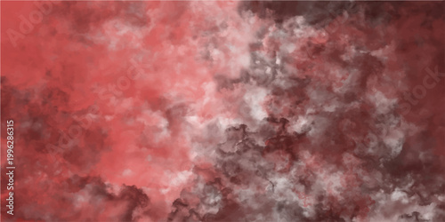 Abstract clouds of red color in smoky texture with a mix of light and dark shades.