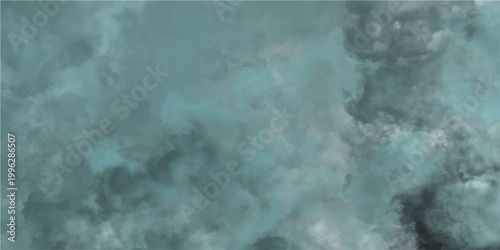 Abstract cloudy sky in shades of teal, blending colors with a mystical and atmospheric perspective.
