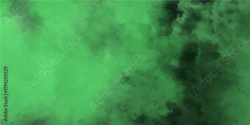 Green smoke background abstract cloud effect of the vibrant, gaseous, toxic green substance.