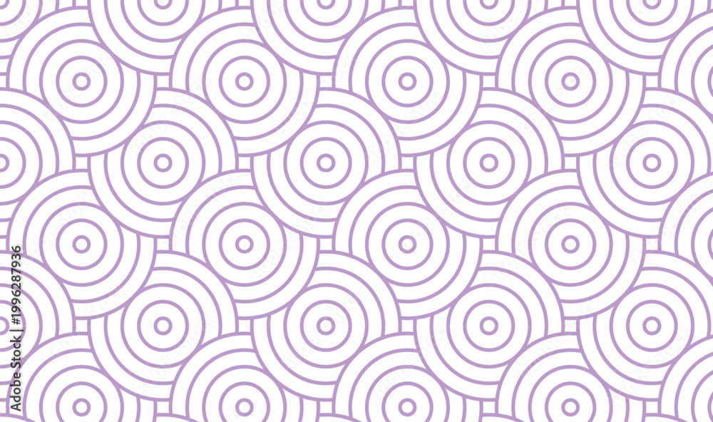 Fototapeta premium Concentric circles pattern in purple and white high-quality professional detailed modern elegant stylish clean 