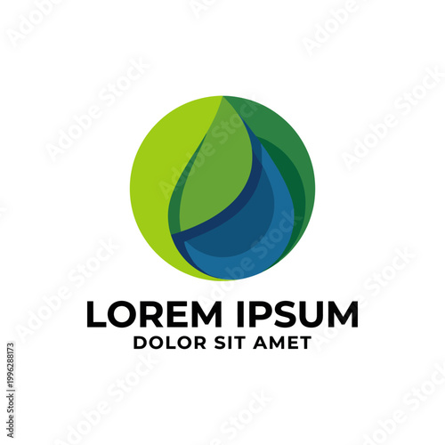 Free Download This image showcases a modern logo design with vibrant colors and shapes that represent the themes of sustainability and innovation for a fictional brand. - GFXLoad