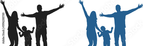 Celebrating fathers day loving dad and papa with family a silhouette of joyful moments