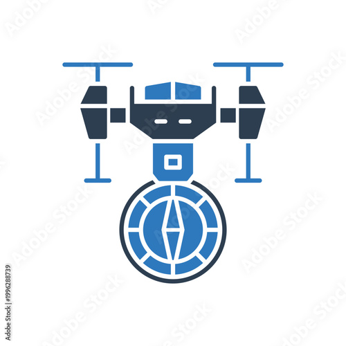 Drone Compass Icon Sign Symbol