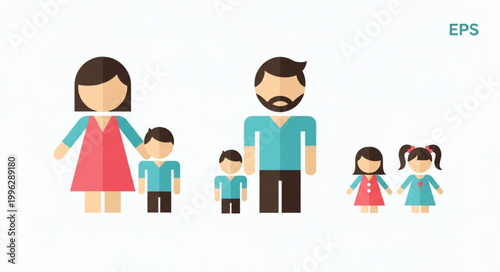 Happy Family Group Diverse Generations Together.