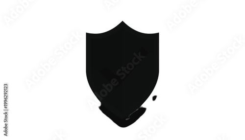 Shield icon displays a protective security symbol for digital safety and data privacy concepts.