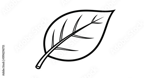 Simple outline drawing of a single leaf on a white background.