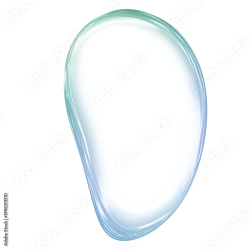 bubble blob fluid shape with iridescent gradient glow