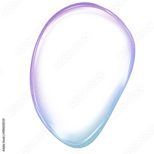 bubble blob fluid shape with iridescent gradient glow