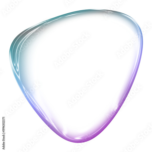 bubble blob fluid shape with iridescent gradient glow