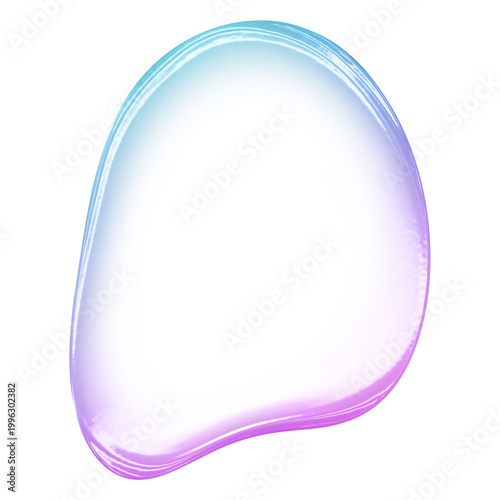 bubble blob fluid shape with iridescent gradient glow
