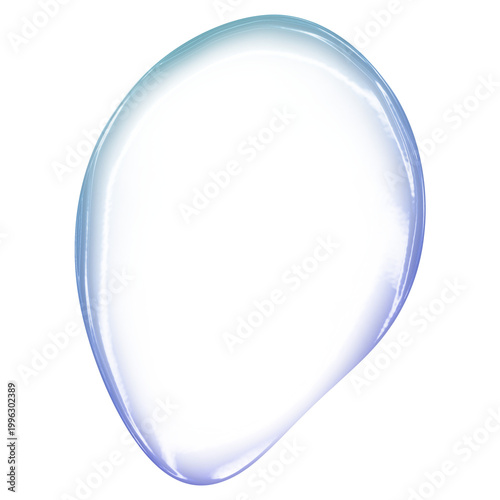 bubble blob fluid shape with iridescent gradient glow