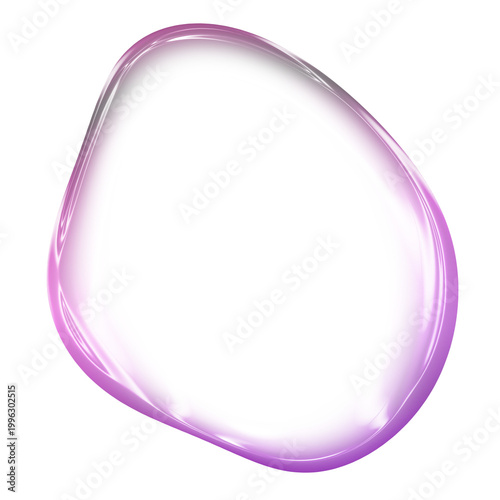 bubble blob fluid shape with iridescent gradient glow