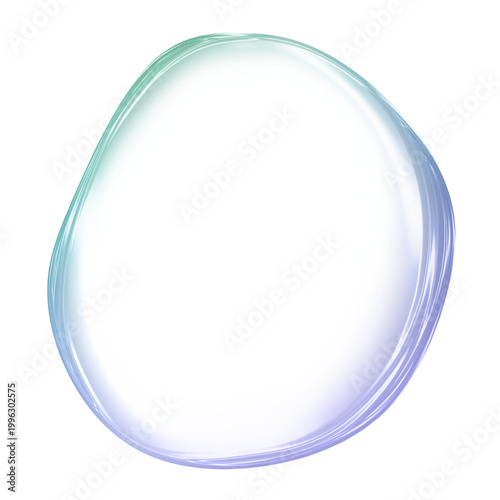bubble blob fluid shape with iridescent gradient glow