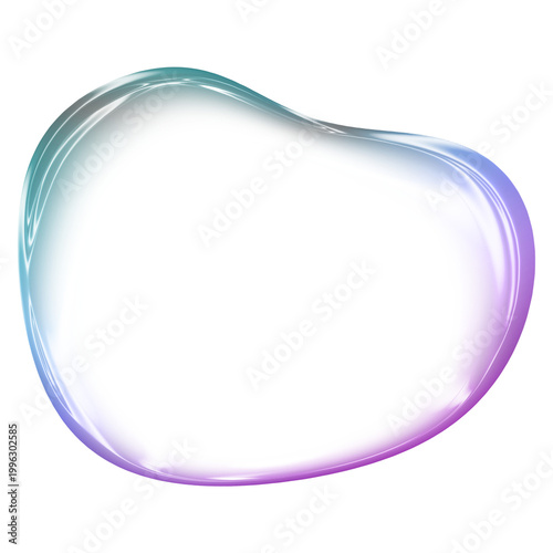 bubble blob fluid shape with iridescent gradient glow