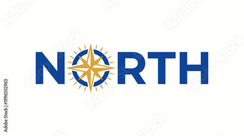 A bold logo featuring a compass symbol, representing direction, exploration, and adventure, ideal for travel, navigation, or outdoor adventure brands to convey discovery.