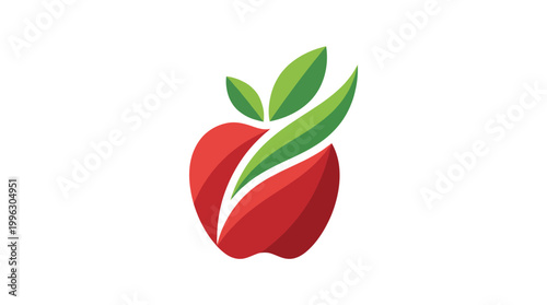 This image features a vibrant apple design showcasing freshness and health, highlighting the concept of nutritious eating and inviting a refreshing aesthetic appeal.