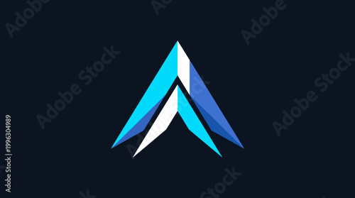 A striking logo design featuring sharp angles and a vibrant color palette, ideal for businesses seeking an impactful modern visual identity that conveys strength and innovation.