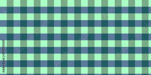Gingham geometric seamless checkered square pattern. Fabric art overlapping stripes design. Vector plaid tablecloth textile cotton fabric or blanket design.