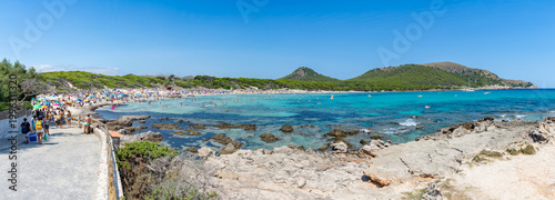 Cala Agulla Beach Panorama