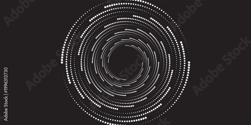 Halftone circular dotted frames set. Circle dots texture isolated on white background. Spotted spray texture. Vector abstract design element spiral circle sound wave vector dots circle spiral