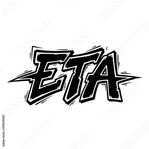 Valokuva Graffiti Style ETA Text