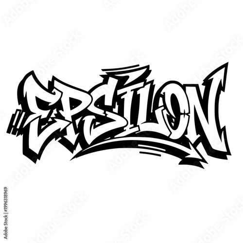 Tableau sur toile Graffiti Art: EPSILON Word