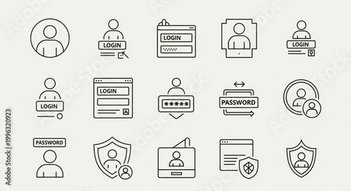 Icons of people and identity verification.