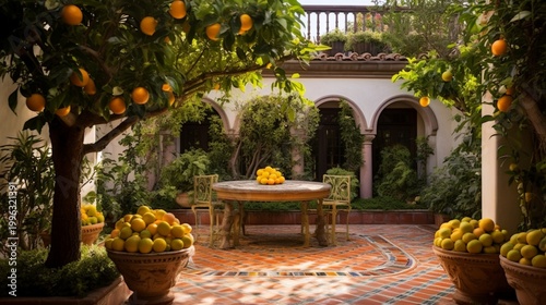 the garden of the house