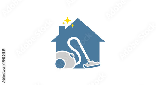 Household cleaning with a vacuum cleaner.