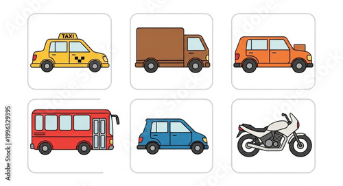 Vehicles for transportation and travel.