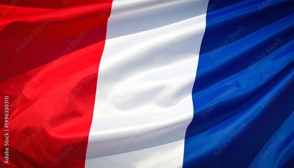 Obraz premium French national flag with blue, white, and red stripes, symbolizing liberty, equality, fraternity, and national identity.