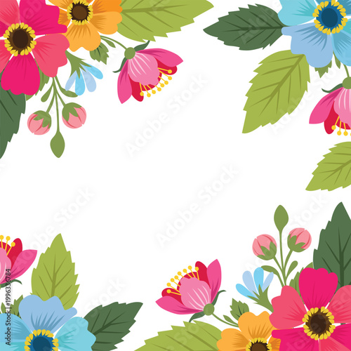 flower garden decorative frame template