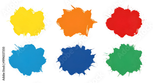 colorful brush strokes, paint splash set, abstract paint textures, artistic brush elements, watercolor stroke design, vibrant paint smears, creative brush marks, hand painted strokes, colorful abstrac