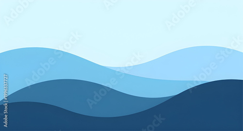 blue ocean waves, abstract sea background, layered wave design, flowing water curves, marine abstract illustration, ocean wave pattern, deep blue water, fluid sea shapes, modern wave background, coast
