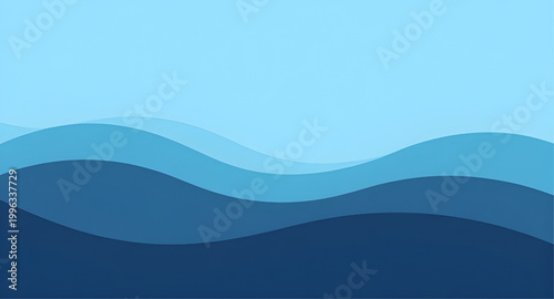 blue ocean waves, abstract sea background, layered wave design, flowing water curves, marine abstract illustration, ocean wave pattern, deep blue water, fluid sea shapes, modern wave background, coast