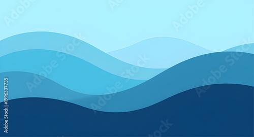 blue ocean waves, abstract sea background, layered wave design, flowing water curves, marine abstract illustration, ocean wave pattern, deep blue water, fluid sea shapes, modern wave background, coast