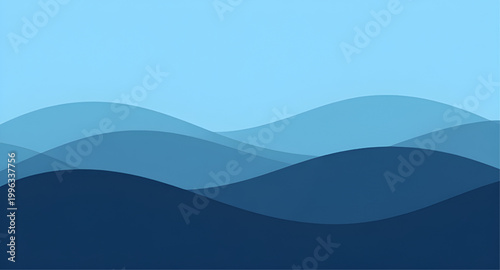 blue ocean waves, abstract sea background, layered wave design, flowing water curves, marine abstract illustration, ocean wave pattern, deep blue water, fluid sea shapes, modern wave background, coast