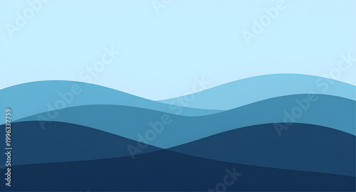 blue ocean waves, abstract sea background, layered wave design, flowing water curves, marine abstract illustration, ocean wave pattern, deep blue water, fluid sea shapes, modern wave background, coast