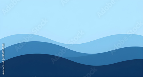 blue ocean waves, abstract sea background, layered wave design, flowing water curves, marine abstract illustration, ocean wave pattern, deep blue water, fluid sea shapes, modern wave background, coast