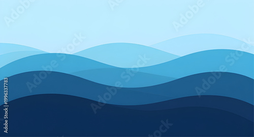 ocean, wave, blue, abstract, sea, water, flow, layered, curve, motion, marine, background, design, fluid, graphic, vector, collection