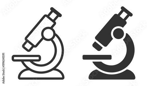 Bild auf Leinwand microscope icons set vector illustration on transparent background
