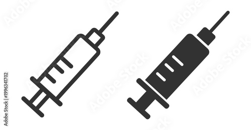 Billede på lærred syringe icon set medical injection equipment healthcare on transparent backgroun