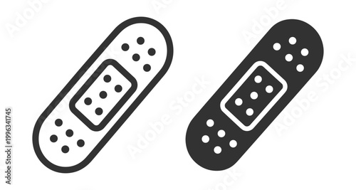 Foto bandage illustration vector icon medical adhesive plaster on transparent backgro