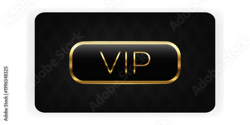 VIP card. VIP card in black with gold elements. VIP card template for casinos, restaurants, fitness centers, clubs, and boutiques.