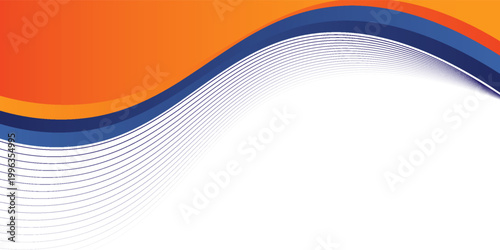 abstract blue orange corporate background with 3d concept. abstract white background with blue  and orange wave background banner with formal concept for banner advertisement announcement certificate