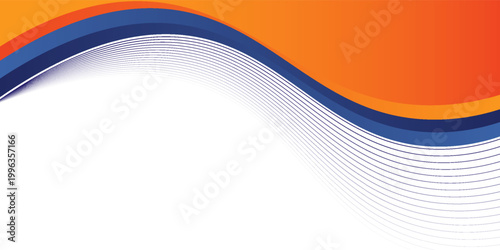 abstract blue orange corporate background with 3d concept. abstract white background with blue  and orange wave background banner with formal concept for banner advertisement announcement certificate